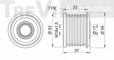 TREVI AUTOMOTIVE ap1060 -  Механизм свободного хода генератора
